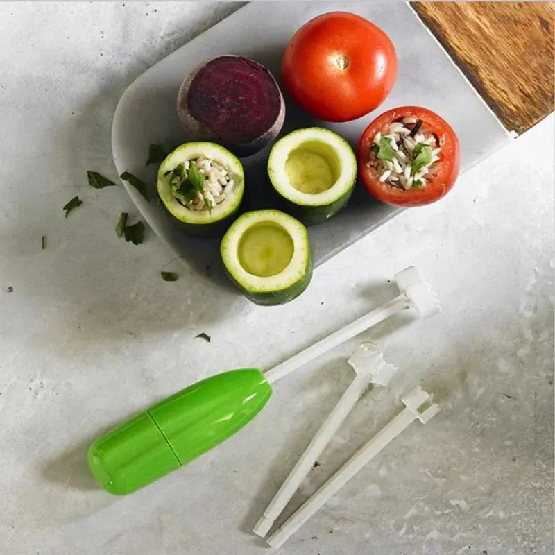 4pcs/set Kitchen Gadget Accessory Vege Drill Digging Corer Cooking Tool Vegetable Spiral Cutter Spiralizer Creative Kitchen Item Kitchen Vegetable Slicer