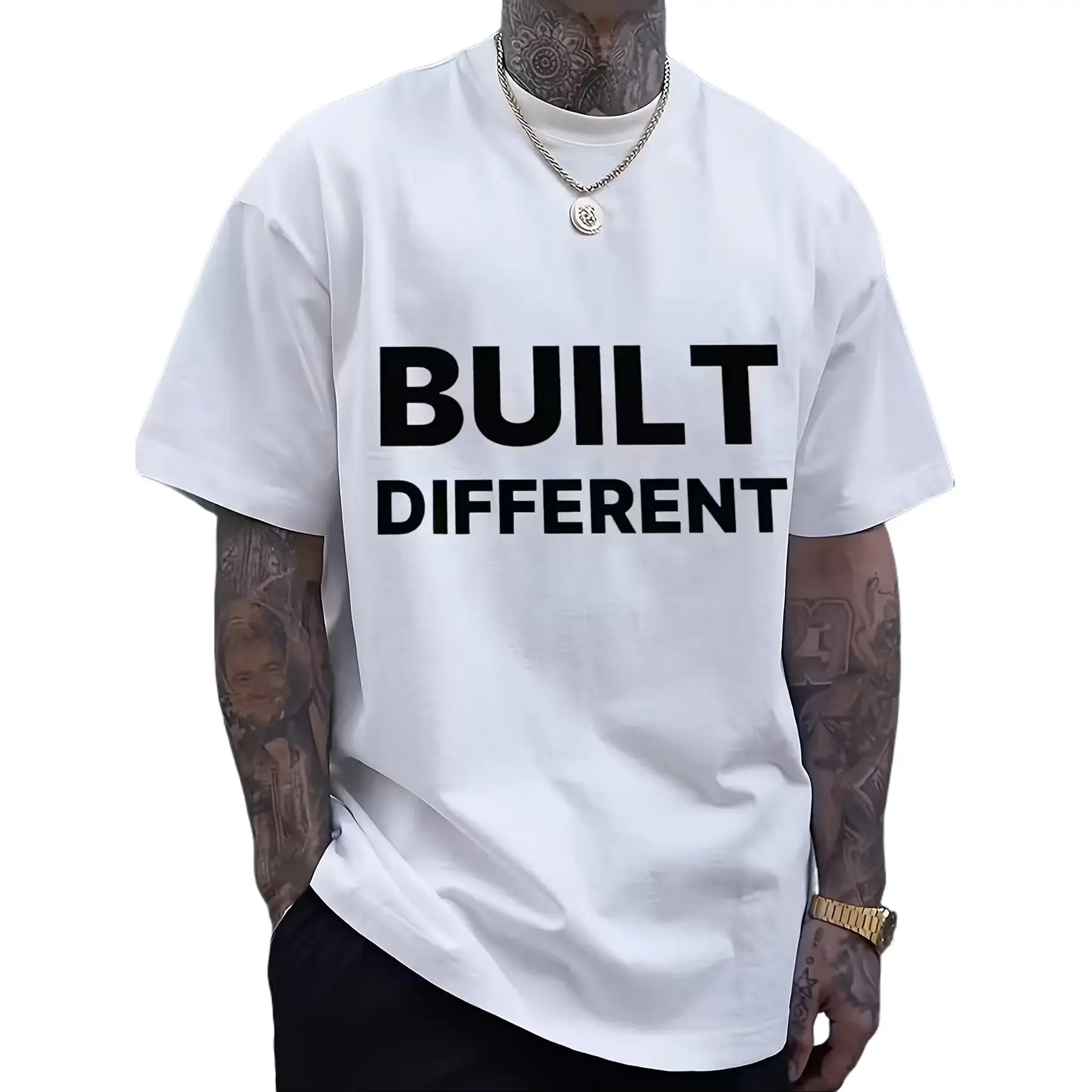 Men's Loose-Fit Short-Sleeve Cotton Active Shirts - Breathable Athletic Streetwear with Urban Y2K Rifle Action Lever Graphic, Fitness Casual Tshirt for Workout Use sohochic Sports Stylish