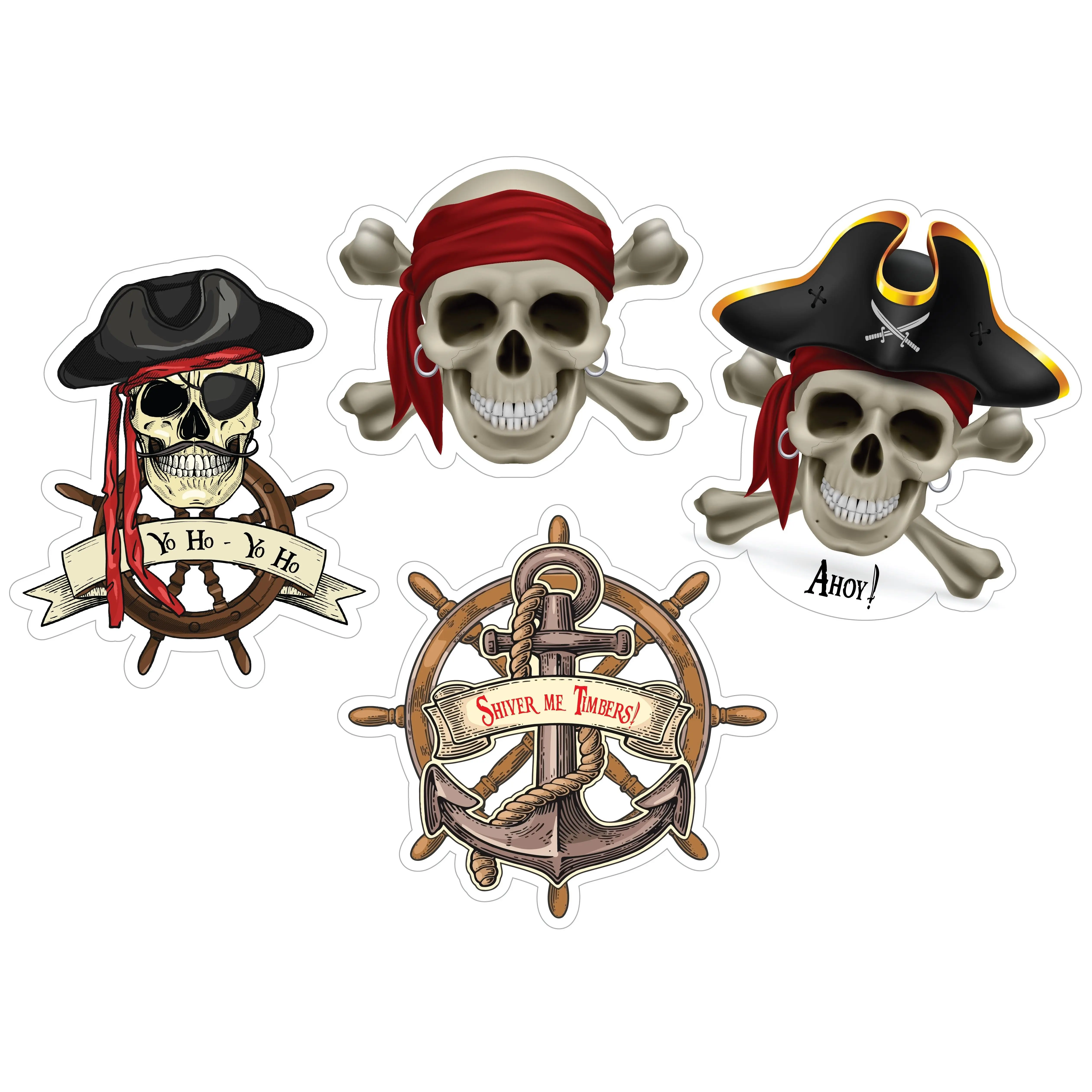 Pirate Cruise Door Magnet - 4 Pcs Bundle