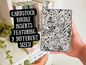 Heavy Cardstock Kindle Inserts - 9 Sizes for Paperwhite Colorsoft Oasis Basic & More - Customizable Easy Case Replacement