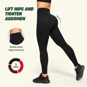 FIRMABS Women's Seamless Butt Lifting Fitness Pants High Waist Yoga Pants Compression Shaper Elastic Tights Soft Fit Leggings