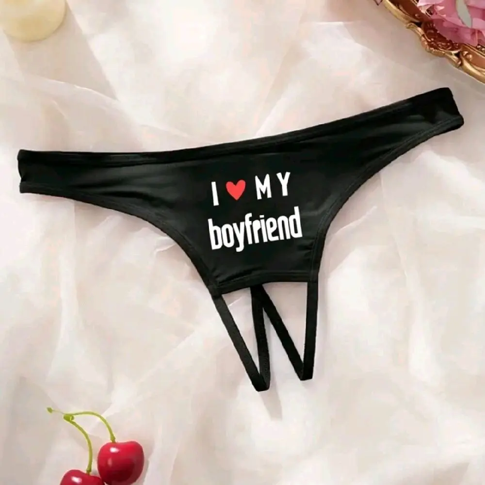 Pantie Tanga Colaless I Love My Boyfriend - Black Underwear Design Panty Womenswear - TikTok Shop Pantie Tanga Colaless I Love My Boyfriend - Black Underwear Design Panty Womenswear - TikTok Shop