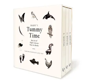 Baby's Tummy Time Book Box Set: A 3-Book Box Set of High-Contrast Art for Visual Stimulation at Tummy Time -- Tabitha Paige - Hardcover