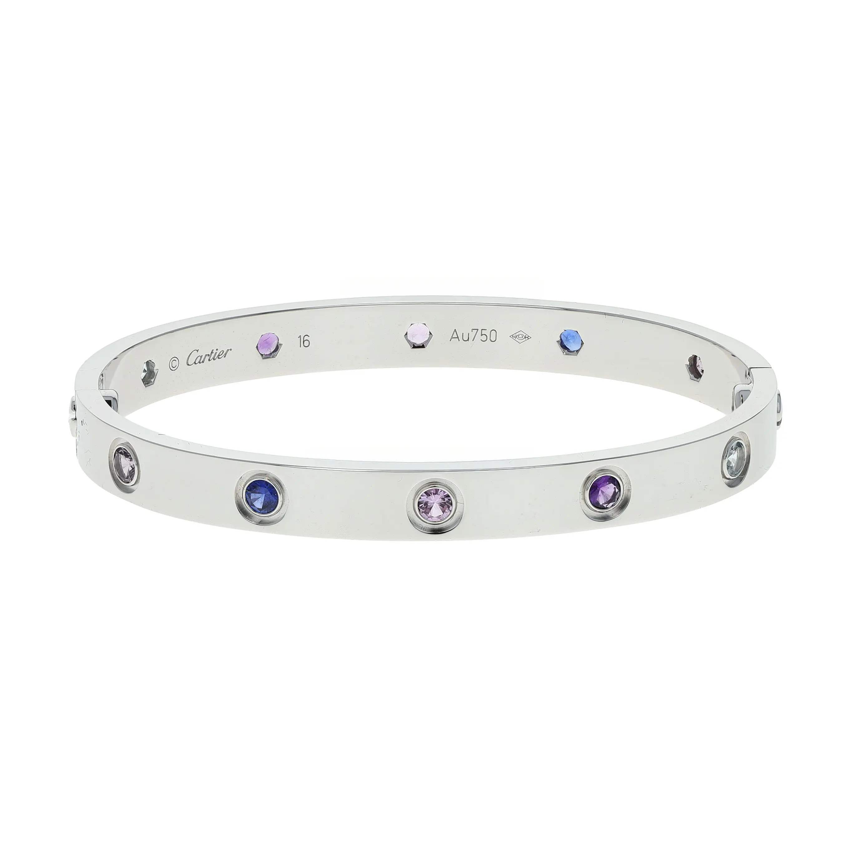 Pre-owned Cartier Love Bangle Bracelet Size 16