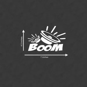 Boom Vinyl Sticker – Waterproof Decal for Cars, Laptops & More | Loud Style in 4 Colors