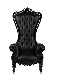 Vintage Dark Knight Shellback Throne Chair (Black/Black)