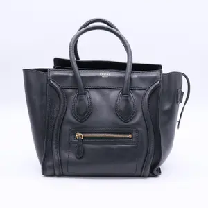Pre-owned Celine leather Tote Bags Black Smooth Luggage Tote Bag