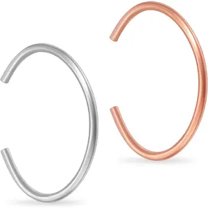 2 Pcs Copper Zinc Bracelets Solid Pure Copper Zinc Pharaoh Bracelet Egyptian Tuning Calibration Bangle Hand Crafted Adjustable Bangle Gift for Men Women