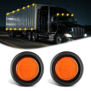 Nilight 2.5 Inch Amber 13 Leds Round Marker Clearance Light (Pair)