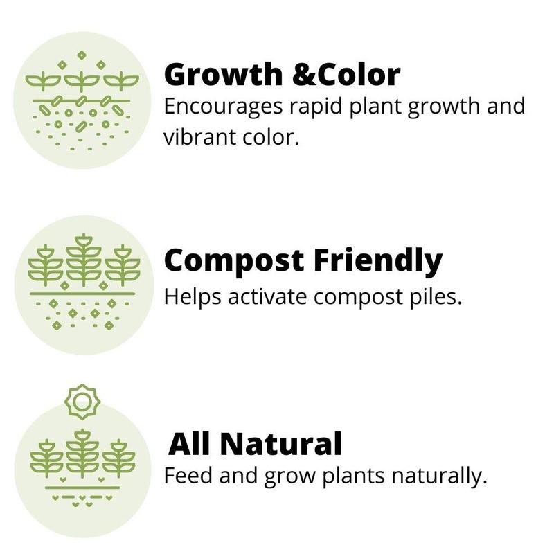 – Natural Blood Meal Plant Food – Feed & Grow Plants Naturally – Activate Compost Piles – Vibrant Color –More Blooms and Bigger Harvests 4lb