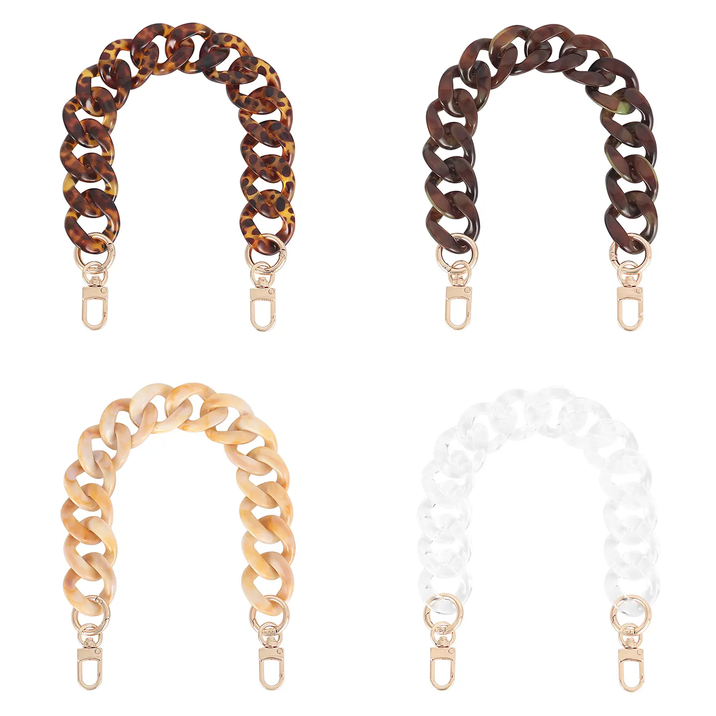 Bag strap Acrylic Luxe Bag Chain 16" Multi-Use Handle Strap & Décor Stylish Versatile for Enhancing Bag Style and Functionality