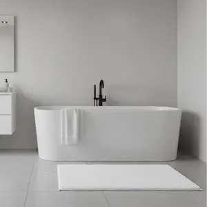 The Threshold Performance Plus Plush Non-Skid Bath Rug (20" x 34"), White