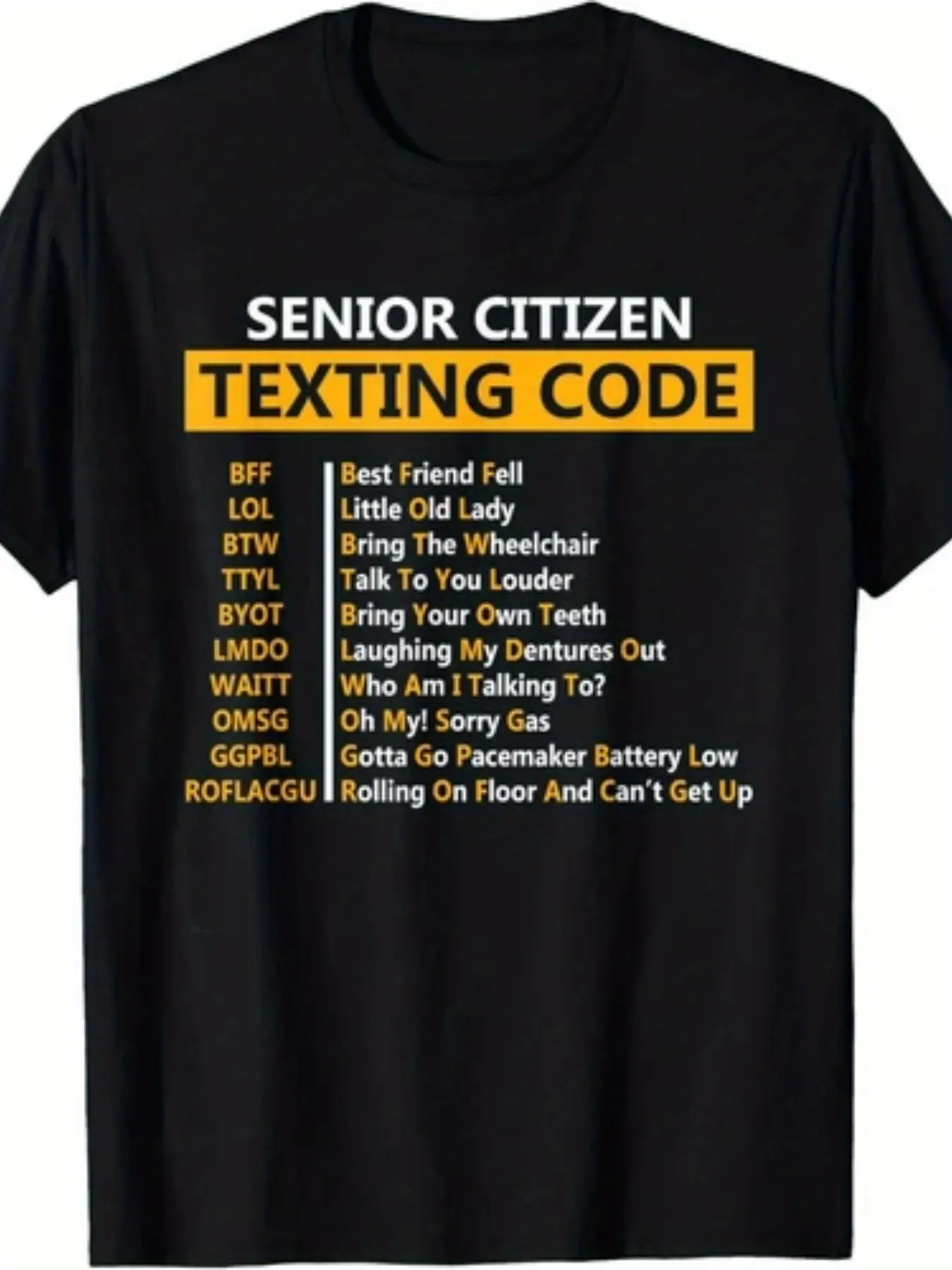 Humorous T-Shirt with a Senior Citizen'S Texting C