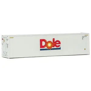 Walthers SceneMaster 949-8359 40' Hi-Cube Smooth-Side Reefer Container - Assembled -- Dole (white, red, blue), HO Scale