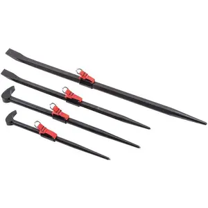 Tether-Ready 4 Piece Pry Rolling Head Bars Set