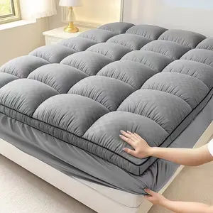 Comfortable Mattress Cover That Is Thickened And Features Stretchable Pockets to Fit Mattresses from 8 to 21 Inches Deep. Ideal for Cool Bedding And Enhancing Bedroom Comfort, It Has a Quilted Design for a Snug Fit And Is Machine Washable