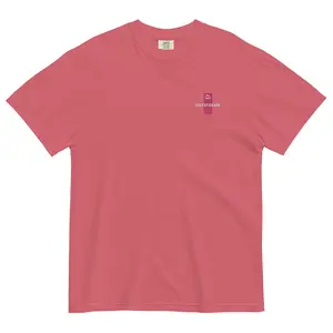 Pink Embroidered Heavyweight T-Shirt