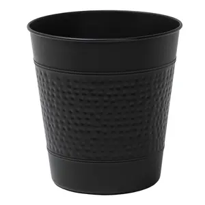 Riley Modern Classic Hammered Steel Accent 2-Gallon Wastebasket