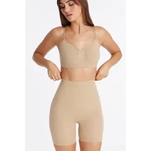 Nova Sculpt Seamless Strong Compression Thigh Shaper - Sand