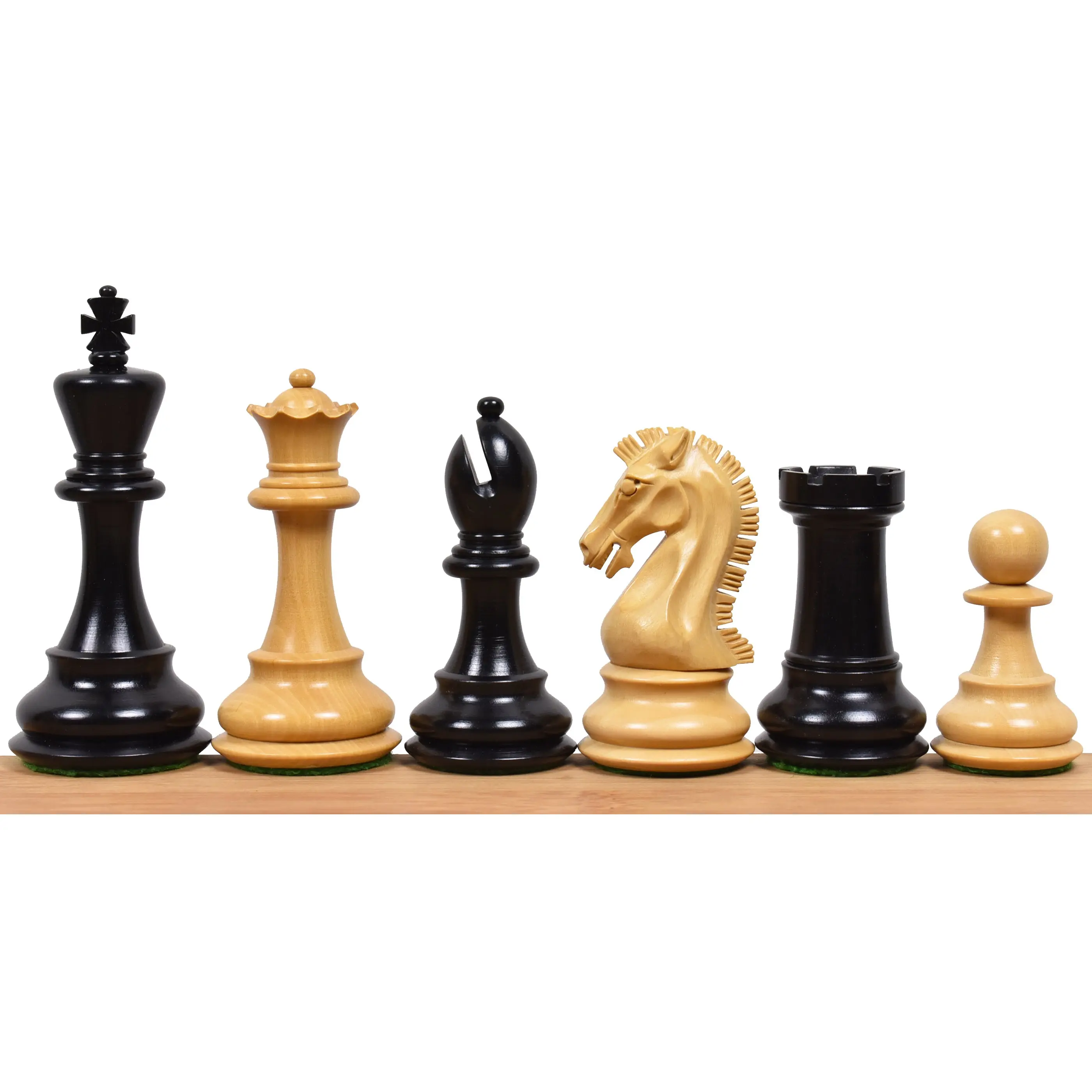 3.9" Craftsman Series Staunton Chess Set- Chess Pieces Only-Double Weighted Ebony Wood