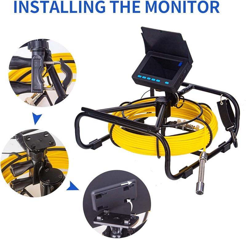 Sewer Camera, 66ft/20M 4.3" Pipe Drain Inspection Camera with DVR Function & Snake Cable, Waterproof IP68 Borescope w/LED Lights, Industrial Endoscope for Home Wall Duct Drain Pipe Plumbing