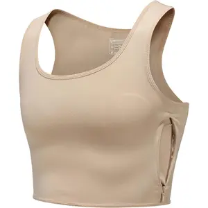 Chest Binder Trans FTM, Adjustable Bindfree Sizing Design, Skin-Friendly & Breathable, Nipple Covers Built-in