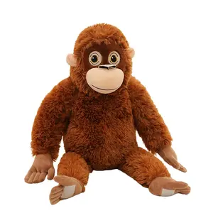 Cute Orangutan Plush Toy, Soft Fluffy Stuffed Monkey Doll, Kawaii Hugging Pillow, Cozy Decor & Gift