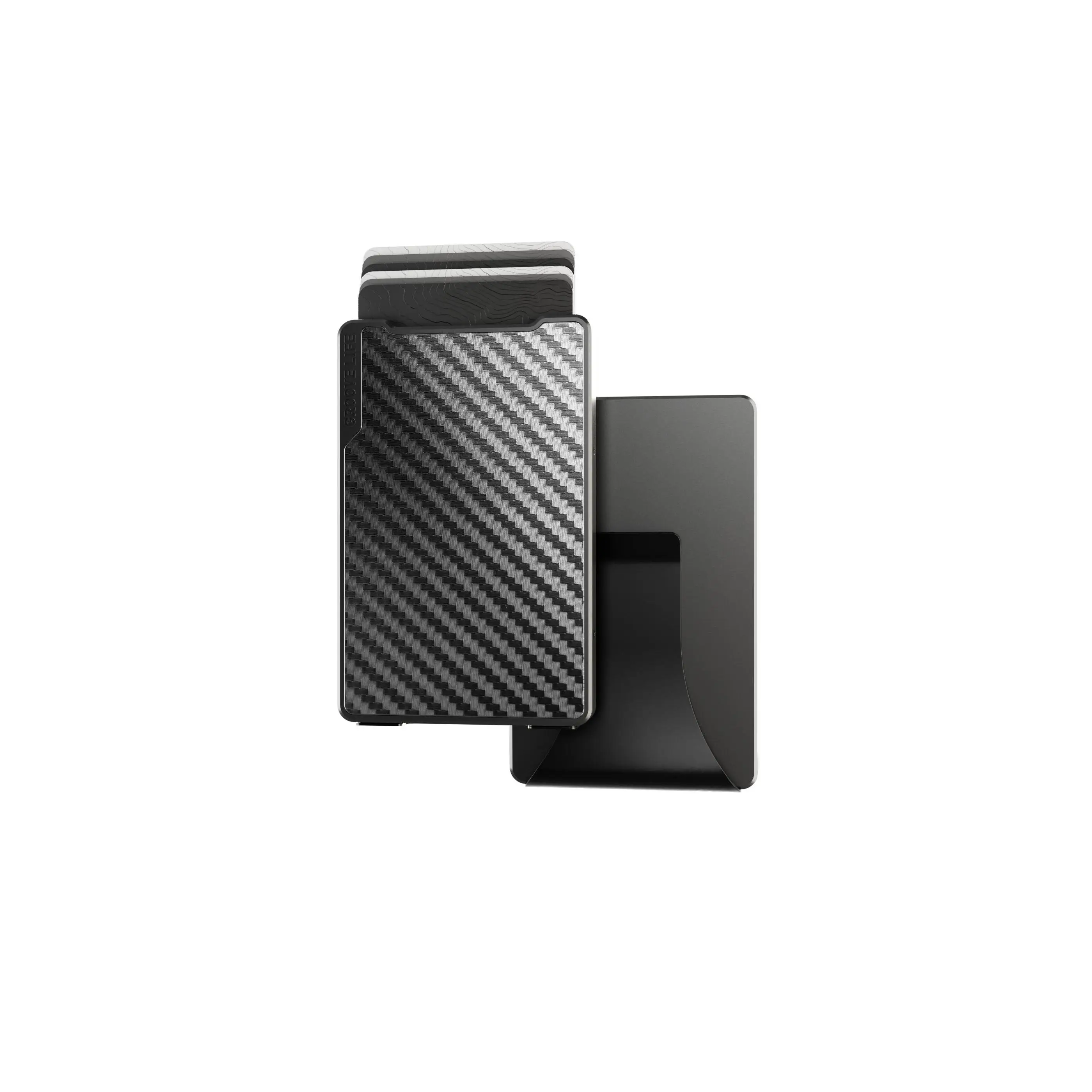 Groove Wallet Carbon Fiber - Gun Metal with Money Clip