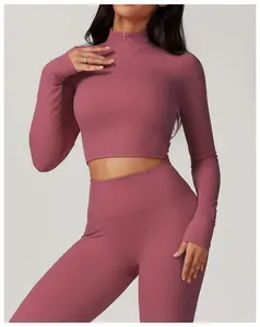 Pearly Purple Long Sleeve Mock Turtleneck Top