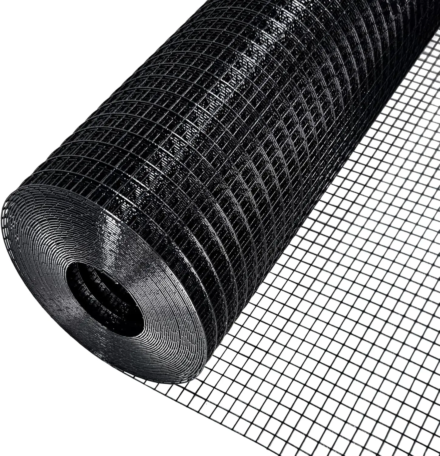 PVC-Coated 1/2 in Galvanized Welded Hardware Cloth - 48 x 50 Ft Wire Fence Roll, Pest Control Netting for Chicken Coop, Garden Protection