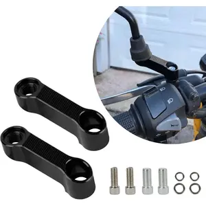 Motorcycle Mirror Extenders, 2 Right Hand Threads, Motorcycle Rear View Mirror Mount Risers Extenders For 10mm or 8mm Apertures