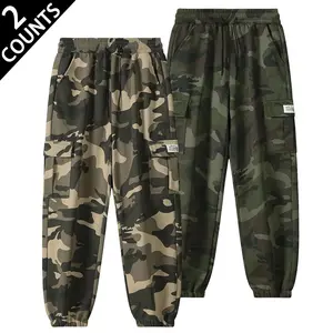Men's Tactical Camouflage Joggers - Athletic Men's Pants with Relaxed Fit, Breathable Stretchy Material, Ideal for Casual Daily Wear and Light Sports