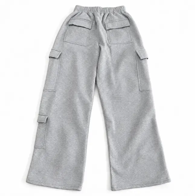 Dfyne Women’s High Waisted Wide Leg Cargo Pants – Oversized Lightweight Sweatpants with Pockets for Gym & Street Style
