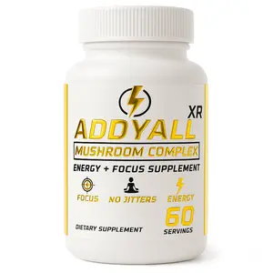 ADDY FOCUS Organic Mushroom Complex Capsule, Adderall Alternative with Vitamins for Energy Management, 60 Servings (60-Day Supply) – Boosted Focus, Brain Booster for Natural ADHD Support tiktokshopspringglowup