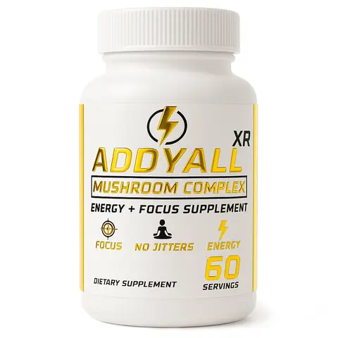 ADDY FOCUS Organic Mushroom Complex Capsule, Adderall Alternative with Vitamins for Energy Management, 60 Servings (60-Day Supply) – Boosted Focus, Brain Booster for Natural ADHD Support