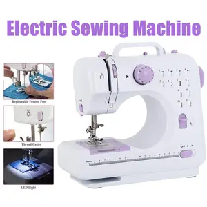 Portable Electric Sewing Machine, 12 Built-In Stitches, Foot Pedal & Button Start, Lightweight Easy to Carry, Perfect for Beginners DIY Projects, Mending & Holiday Gifts