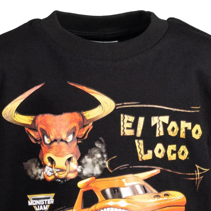 Youth & Adult Monster Jam El Toro Loco Athletic Graphic T-Shirt Short Sleeve Casual Racing Fan Style