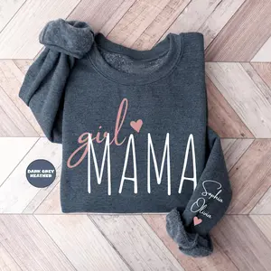 Personalized Girl Mama Sweatshirt: Custom Mom of Girls Clothing