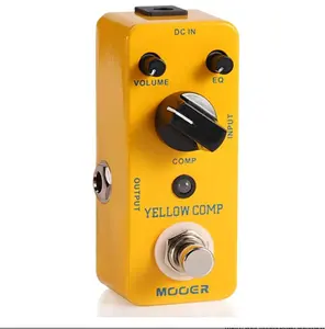 MOOER Yellow Comp Guitar Effect Pedal Mini Portable Compression, Compressor Pedal with True Bypass, EQ and Volume Adjustable, Classic Optical Compressor Pedals for Electric Guitar Bass, for Music Lovers Girls Boys Friends Gift