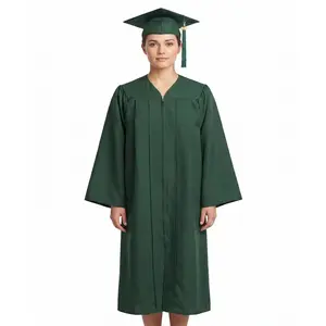 Women's 2026 Yale Premium Matte Bachelor Graduation Cap and Gown Set - Tassel Included, Women's Clothes for College Ceremonies, Multiple Colors, Workwear Uniforms