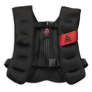 Reebok Delta Weighted Vest (12lb - 20lb) for Strength Training, Fitness, and Endurance Workouts