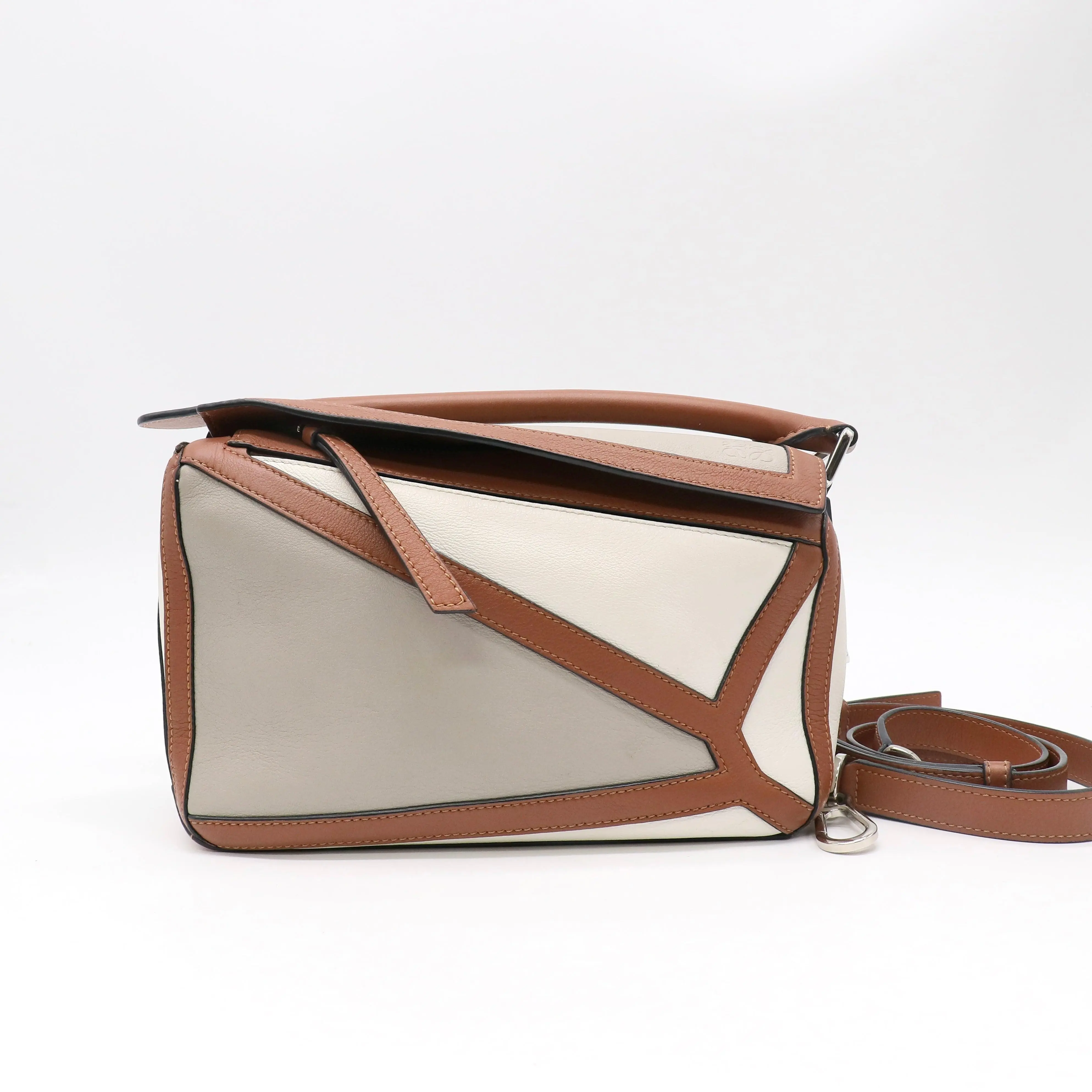 Pre-owned Loewe Leather top handle bag Small Puzzle Bag twins LDZ462