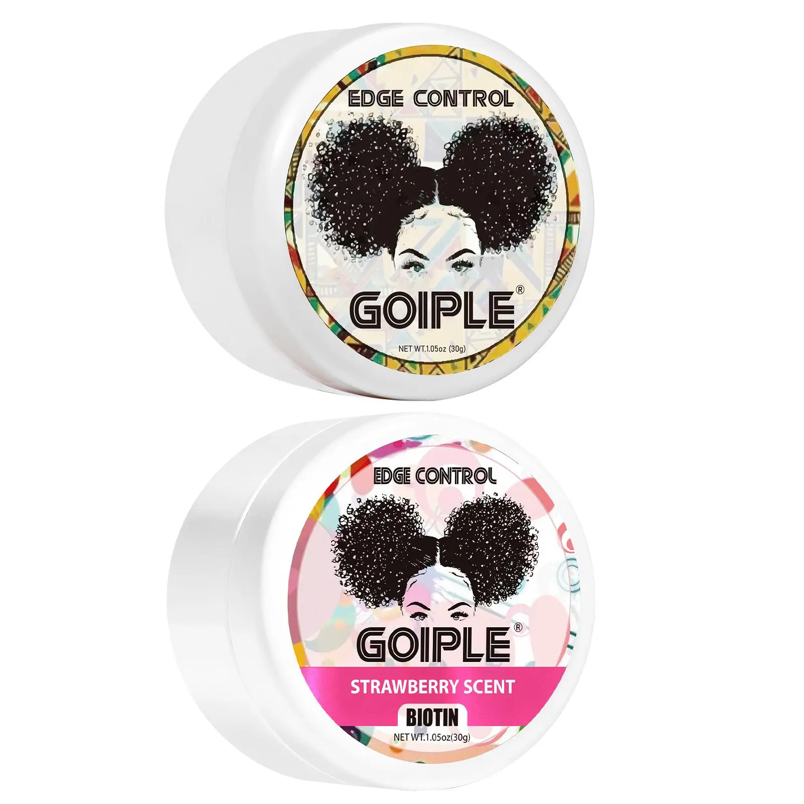 2pcs 30g Edge Control Wax | Non-Tacky Non-Greasy Flake-Free Residue-Free Styling Babyhair Long-Lasting All Hair Types Compact Portable Size