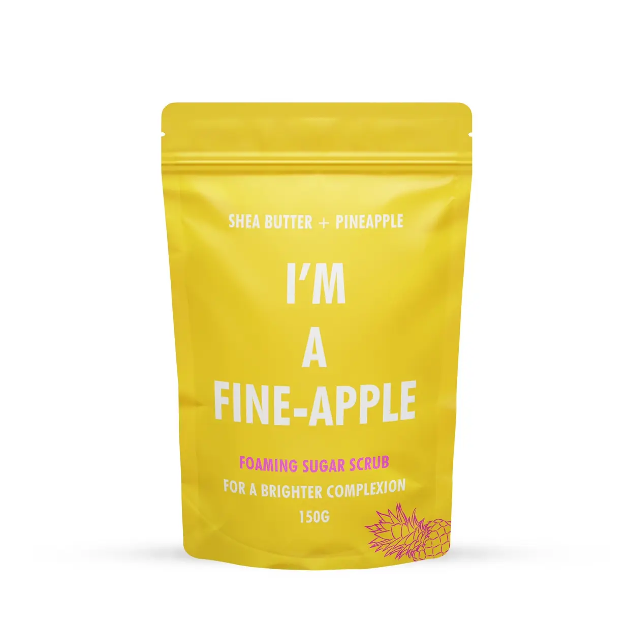 I'm a Fine-Apple Pineapple Foaming Sugar Scrub with Shea Butter & Jojoba 150g for a Brighter Complexion