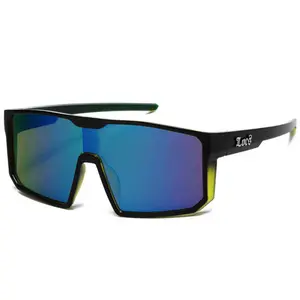 Locs Stylish Sunglasses with UV Protection Color Lenses, Black Frame & Durable Design