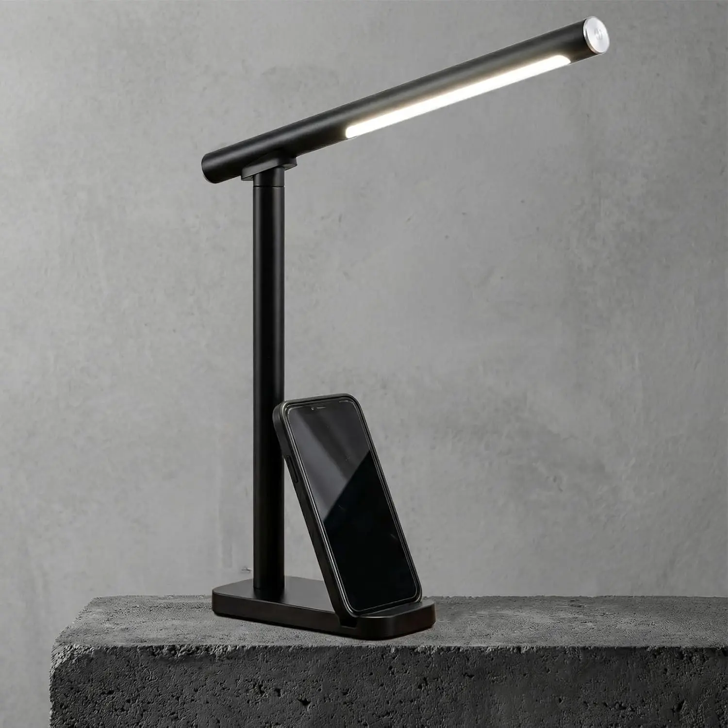 Magnetic LED Desk Lamp - 2-in-1 Detachable Light Bar with Phone Holder, Rechargeable Cordless Eye-Caring Lamp with 360° Rotation, 3 Color Modes, Dimmable for Bunk Beds, Teachers (Batteries Included), None