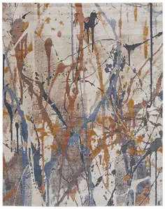 Feizy Gilmore 39MPF Blue Multi Modern/Bohemian & Eclectic Machine Made Rug