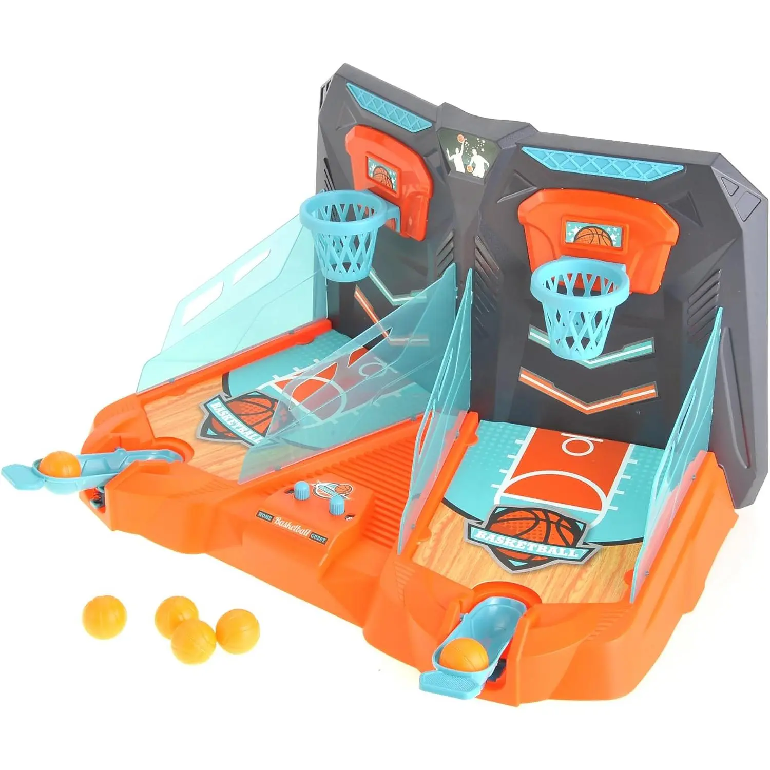 Large Desktop Basketball Arcade Toy Fun for Kids & Adults 2-Player Action, Indoor Shooting Game For Parties, Novelty Toy (19" x 14"), Basketball Game With Scores For Boys And Girls Ages  3+
