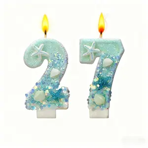 1pcs Ocean beach starfish birthday candles, suitable for birthdays, weddings, or party celebrations, Halloween and Christmas events and party supplies, perfect for DIY cake decorations and party festivities.