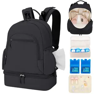 Breast Pump Backpack Fit for Spectra S1/S2 with Removable Cooler Compartment  Bag Accessories Working & Moms Milk Travel and Family Use Black